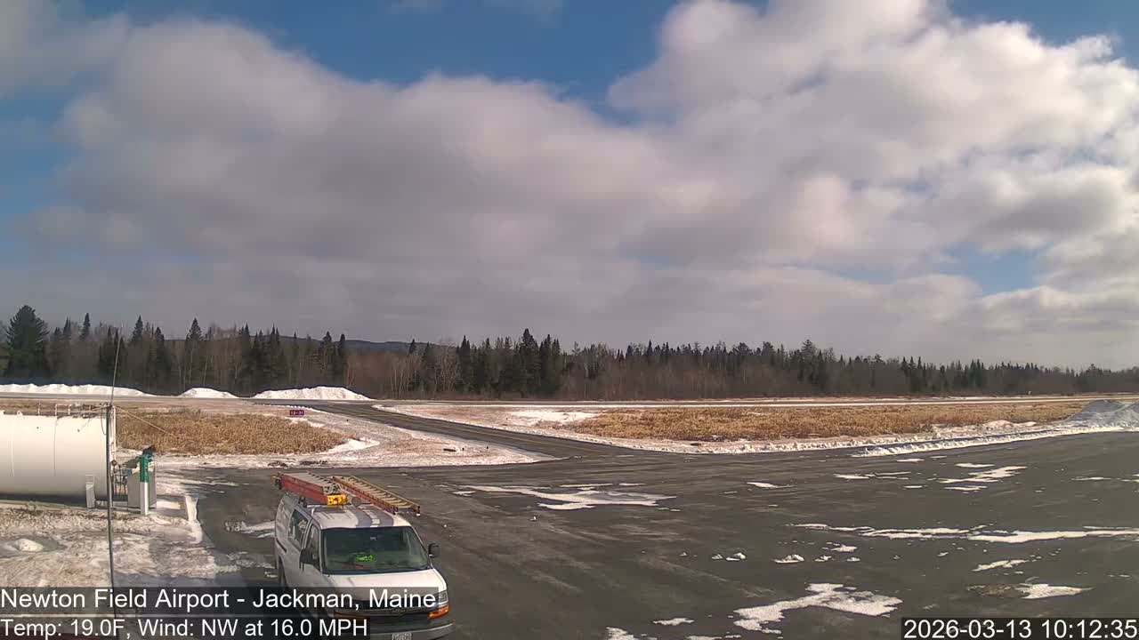 Jackman, Newton Field Airport towards North Live Cam 59B - Jackman, Somerset, Maine, USA