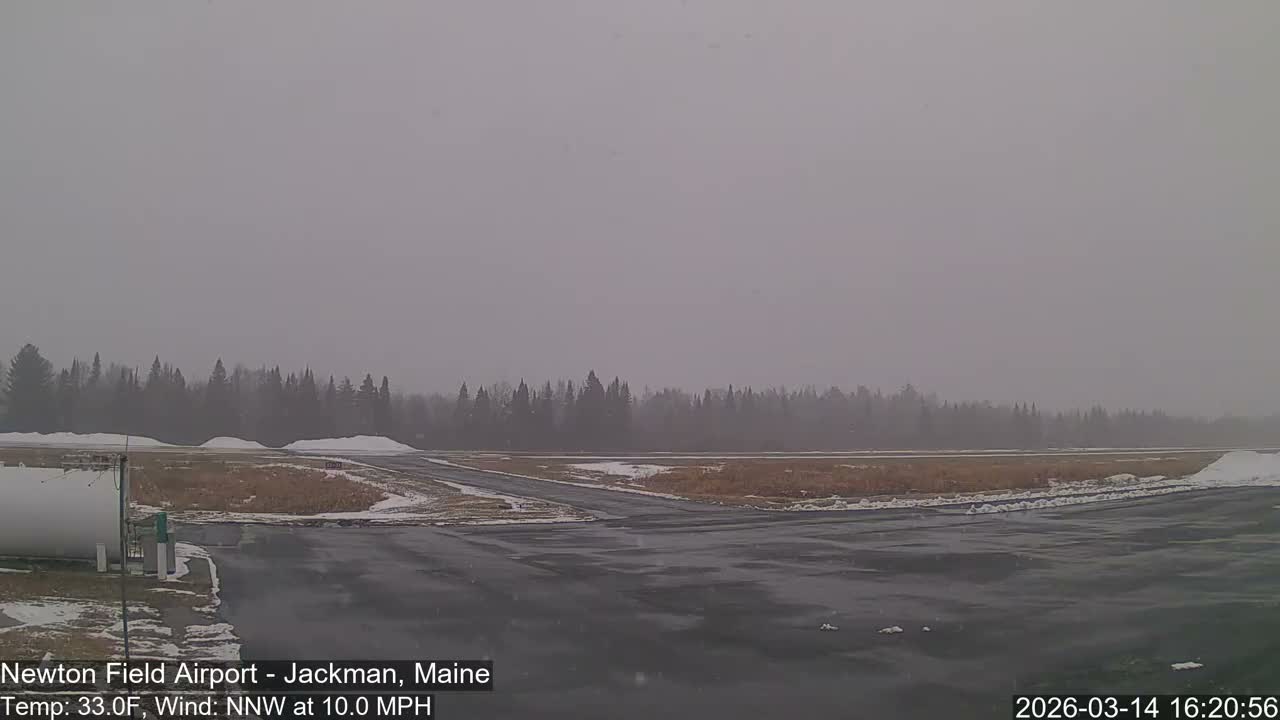 Jackman, Newton Field Airport towards North Live Cam 59B - Jackman, Somerset, Maine, USA