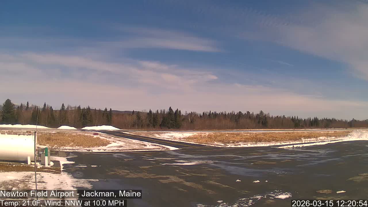 Jackman, Newton Field Airport towards North Live Cam 59B - Jackman, Somerset, Maine, USA