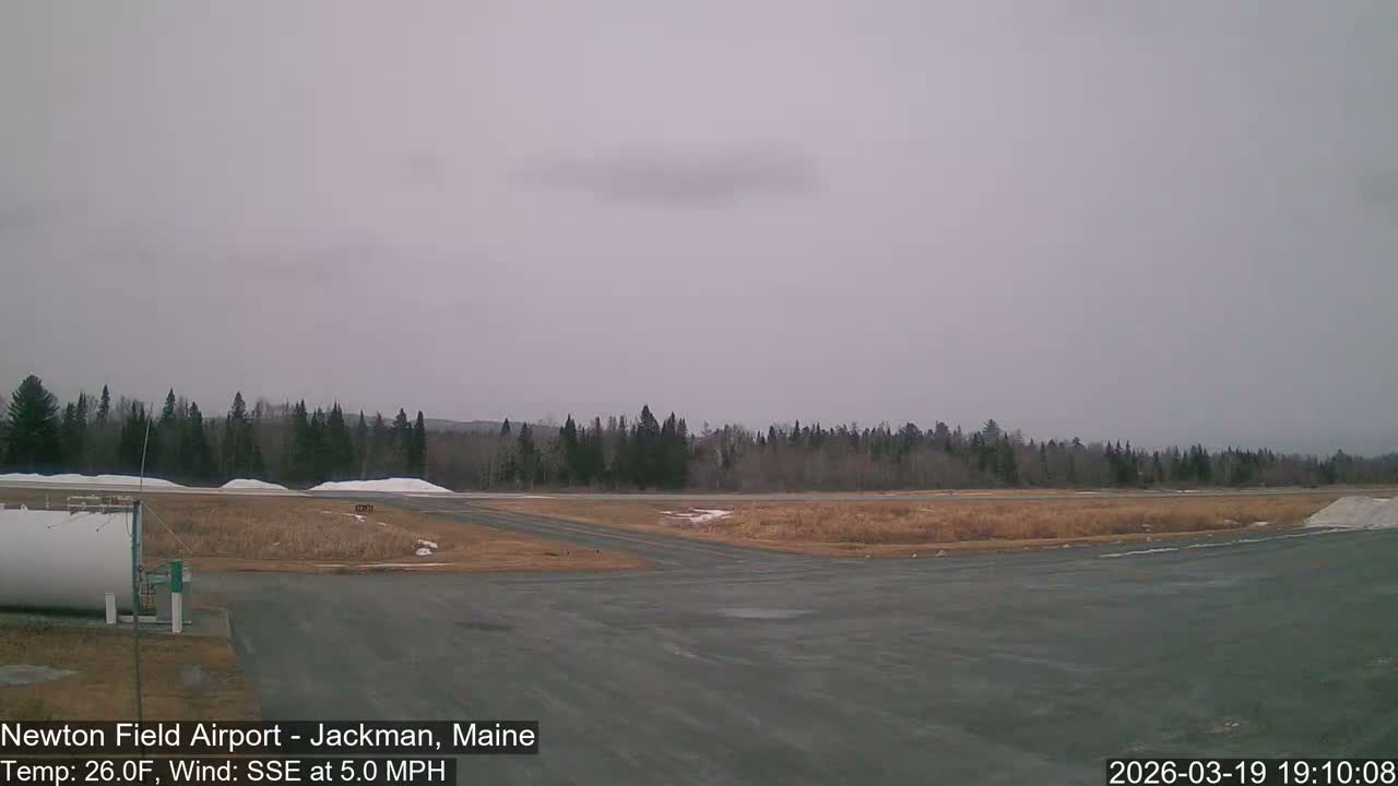Jackman, Newton Field Airport towards North Live Cam 59B - Jackman, Somerset, Maine, USA