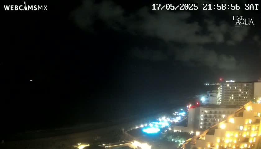 (Cancun) Cancún Playa Marlin Beach & Hotel Pools Live Cam - Benito Juarez, Quintana Roo, Mexico
