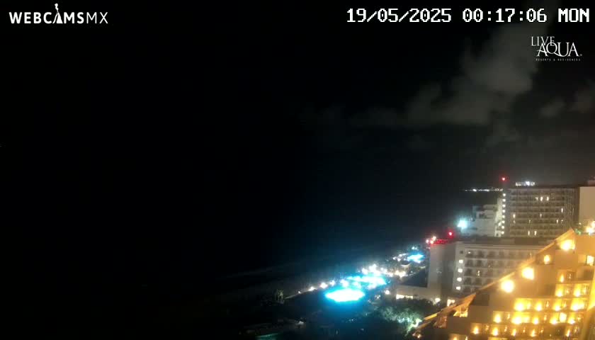 (Cancun) Cancún Playa Marlin Beach & Hotel Pools Live Cam - Benito Juarez, Quintana Roo, Mexico