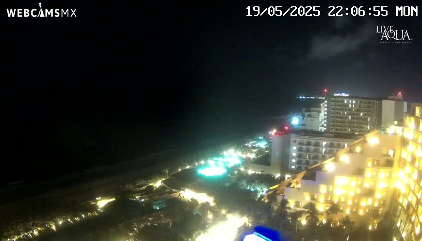 (Cancun) Cancún Playa Marlin Beach & Hotel Pools Live Cam - Benito Juarez, Quintana Roo, Mexico
