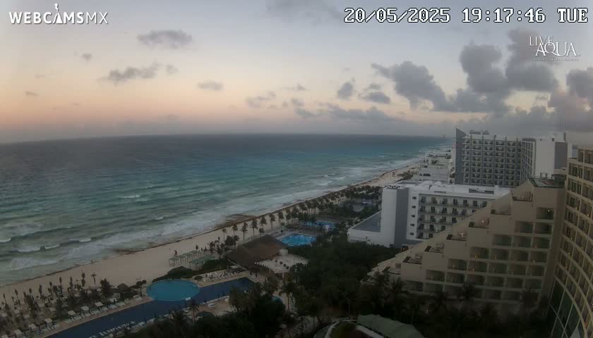 (Cancun) Cancún Playa Marlin Beach & Hotel Pools Live Cam - Benito Juarez, Quintana Roo, Mexico