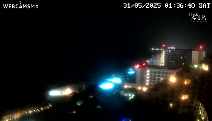 (Cancun) Cancún Playa Marlin Beach & Hotel Pools Live Cam - Benito Juarez, Quintana Roo, Mexico