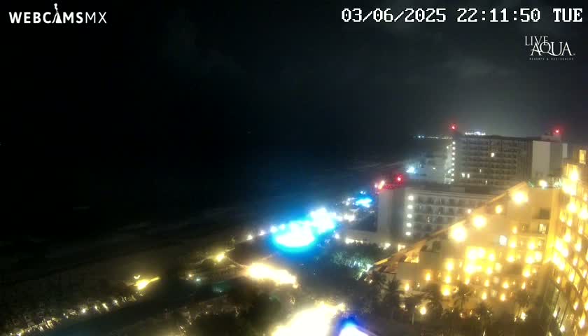 (Cancun) Cancún Playa Marlin Beach & Hotel Pools Live Cam - Benito Juarez, Quintana Roo, Mexico