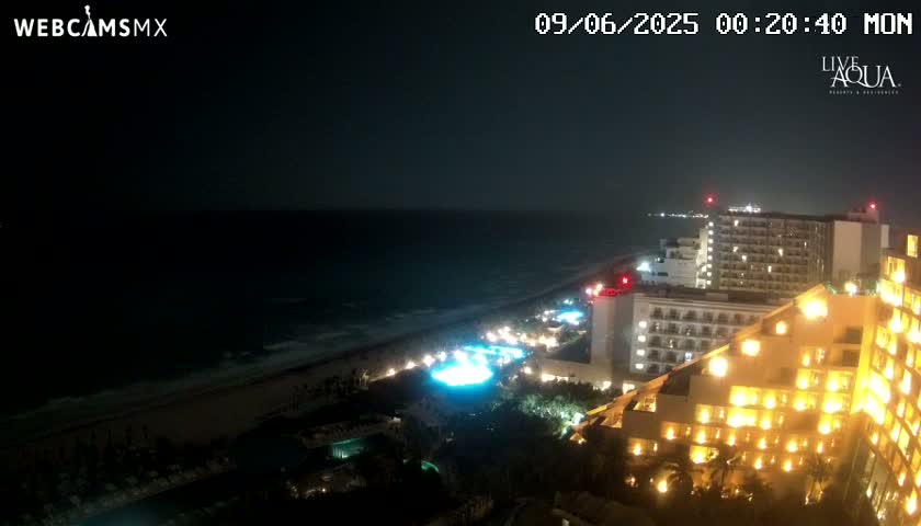 (Cancun) Cancún Playa Marlin Beach & Hotel Pools Live Cam - Benito Juarez, Quintana Roo, Mexico