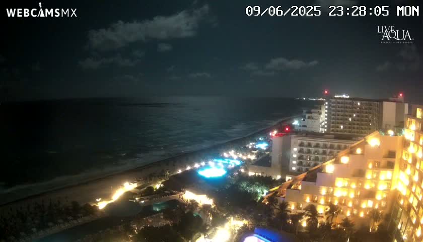 (Cancun) Cancún Playa Marlin Beach & Hotel Pools Live Cam - Benito Juarez, Quintana Roo, Mexico