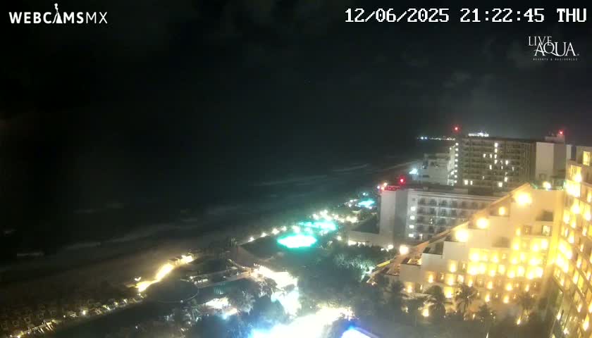 (Cancun) Cancún Playa Marlin Beach & Hotel Pools Live Cam - Benito Juarez, Quintana Roo, Mexico