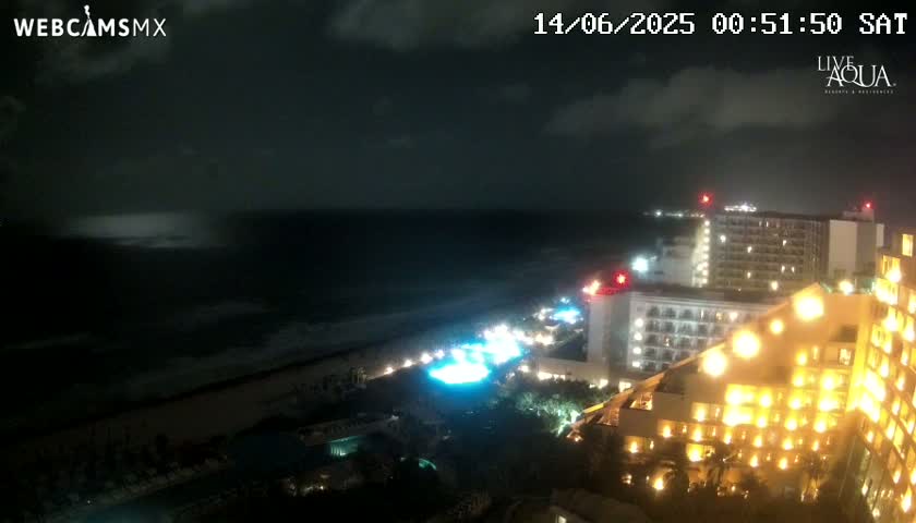 (Cancun) Cancún Playa Marlin Beach & Hotel Pools Live Cam - Benito Juarez, Quintana Roo, Mexico