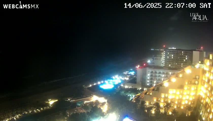 (Cancun) Cancún Playa Marlin Beach & Hotel Pools Live Cam - Benito Juarez, Quintana Roo, Mexico