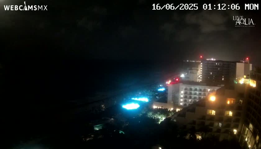 (Cancun) Cancún Playa Marlin Beach & Hotel Pools Live Cam - Benito Juarez, Quintana Roo, Mexico