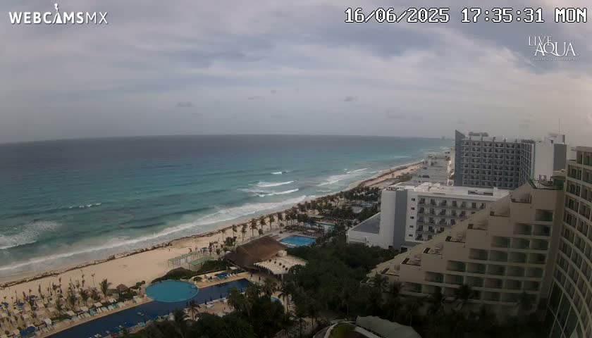 (Cancun) Cancún Playa Marlin Beach & Hotel Pools Live Cam - Benito Juarez, Quintana Roo, Mexico