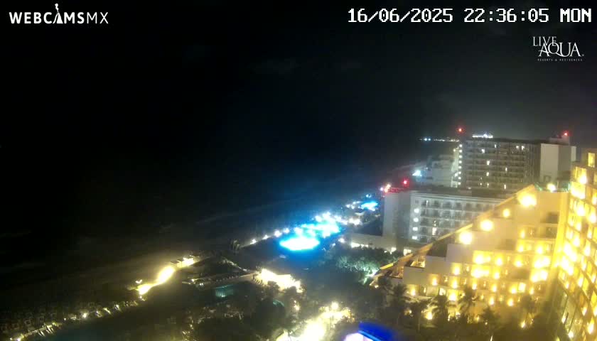 (Cancun) Cancún Playa Marlin Beach & Hotel Pools Live Cam - Benito Juarez, Quintana Roo, Mexico