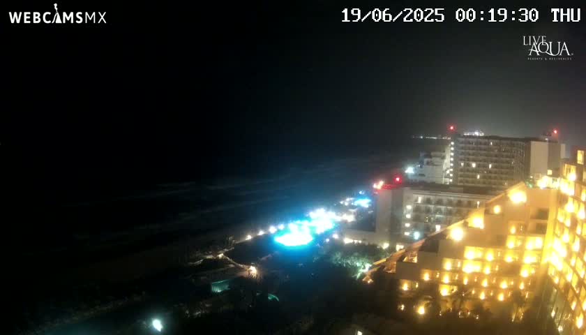 (Cancun) Cancún Playa Marlin Beach & Hotel Pools Live Cam - Benito Juarez, Quintana Roo, Mexico