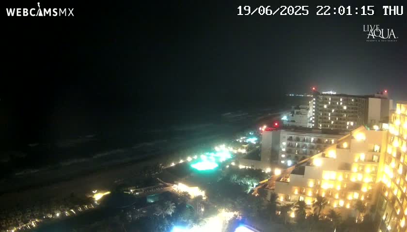 (Cancun) Cancún Playa Marlin Beach & Hotel Pools Live Cam - Benito Juarez, Quintana Roo, Mexico