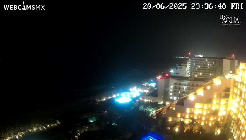 (Cancun) Cancún Playa Marlin Beach & Hotel Pools Live Cam - Benito Juarez, Quintana Roo, Mexico