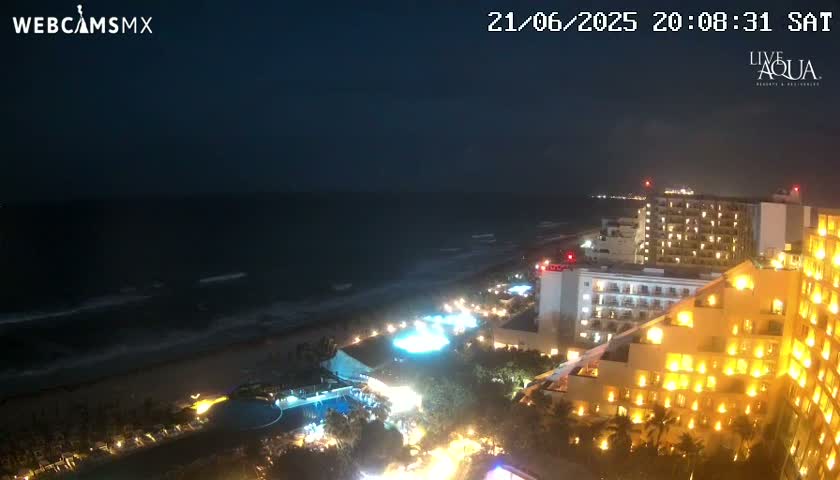 (Cancun) Cancún Playa Marlin Beach & Hotel Pools Live Cam - Benito Juarez, Quintana Roo, Mexico