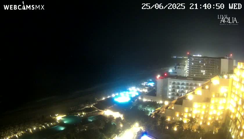 (Cancun) Cancún Playa Marlin Beach & Hotel Pools Live Cam - Benito Juarez, Quintana Roo, Mexico
