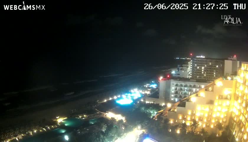 (Cancun) Cancún Playa Marlin Beach & Hotel Pools Live Cam - Benito Juarez, Quintana Roo, Mexico