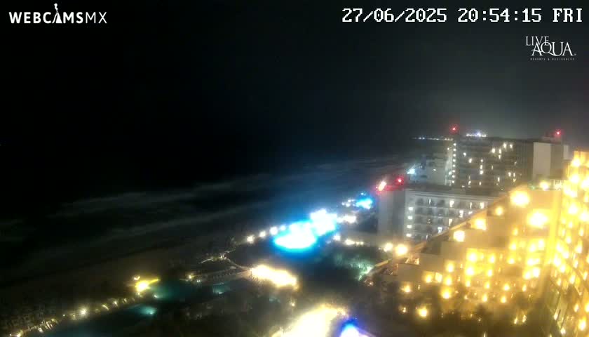 (Cancun) Cancún Playa Marlin Beach & Hotel Pools Live Cam - Benito Juarez, Quintana Roo, Mexico