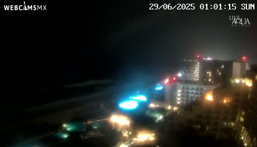 (Cancun) Cancún Playa Marlin Beach & Hotel Pools Live Cam - Benito Juarez, Quintana Roo, Mexico