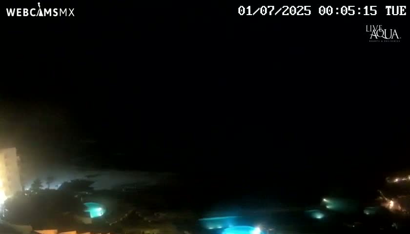 (Cancun) Cancún Playa Marlin Beach & Hotel Pools Live Cam - Benito Juarez, Quintana Roo, Mexico