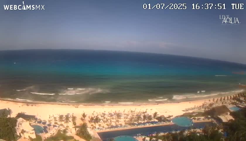 (Cancun) Cancún Playa Marlin Beach & Hotel Pools Live Cam - Benito Juarez, Quintana Roo, Mexico