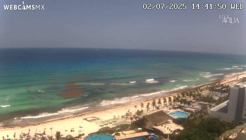 (Cancun) Cancún Playa Marlin Beach & Hotel Pools Live Cam - Benito Juarez, Quintana Roo, Mexico
