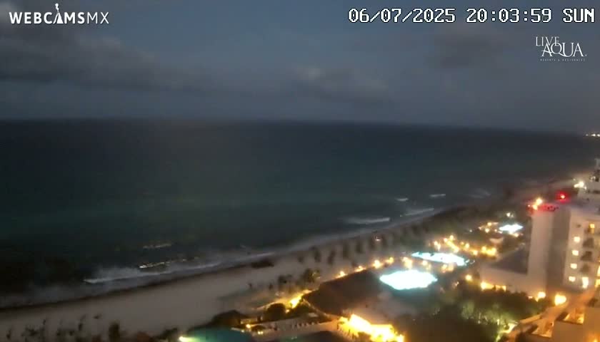 (Cancun) Cancún Playa Marlin Beach & Hotel Pools Live Cam - Benito Juarez, Quintana Roo, Mexico