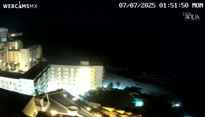 (Cancun) Cancún Playa Marlin Beach & Hotel Pools Live Cam - Benito Juarez, Quintana Roo, Mexico