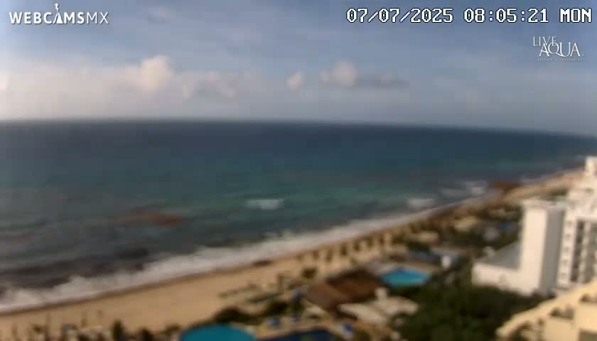 (Cancun) Cancún Playa Marlin Beach & Hotel Pools Live Cam - Benito Juarez, Quintana Roo, Mexico