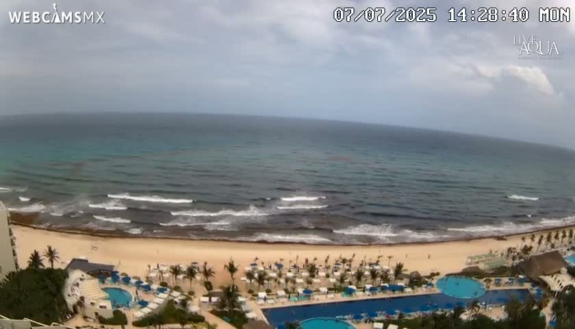 (Cancun) Cancún Playa Marlin Beach & Hotel Pools Live Cam - Benito Juarez, Quintana Roo, Mexico
