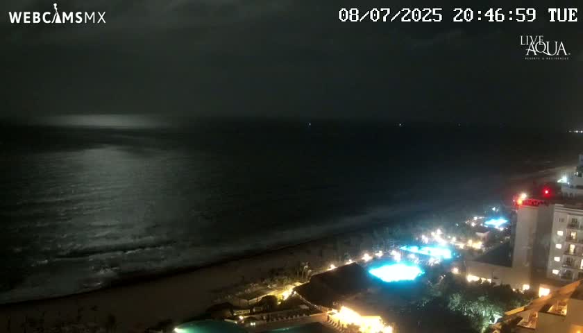 (Cancun) Cancún Playa Marlin Beach & Hotel Pools Live Cam - Benito Juarez, Quintana Roo, Mexico