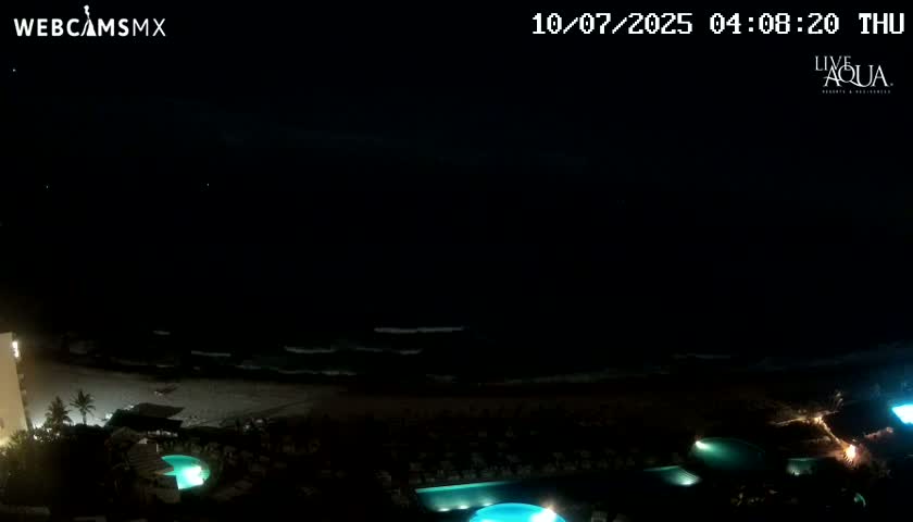 (Cancun) Cancún Playa Marlin Beach & Hotel Pools Live Cam - Benito Juarez, Quintana Roo, Mexico