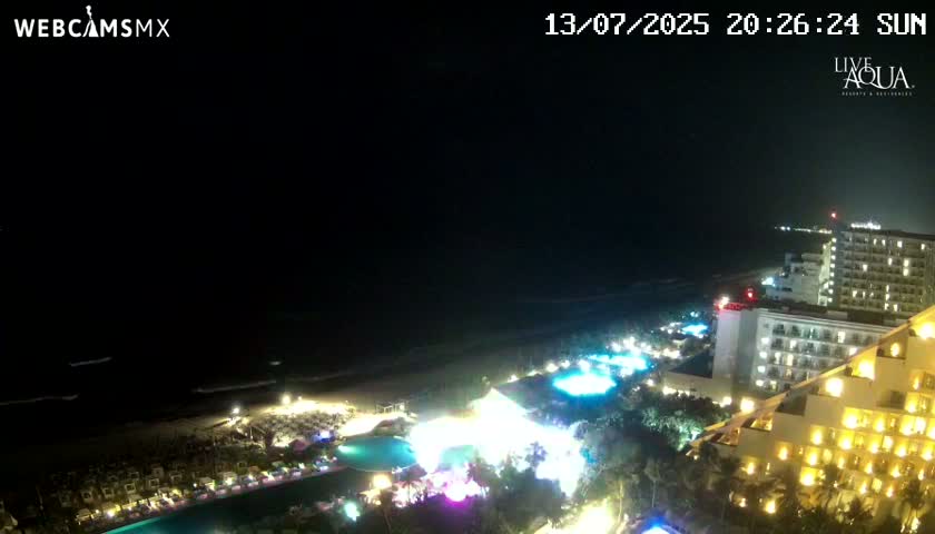 (Cancun) Cancún Playa Marlin Beach & Hotel Pools Live Cam - Benito Juarez, Quintana Roo, Mexico