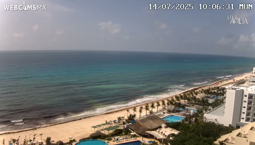 (Cancun) Cancún Playa Marlin Beach & Hotel Pools Live Cam - Benito Juarez, Quintana Roo, Mexico