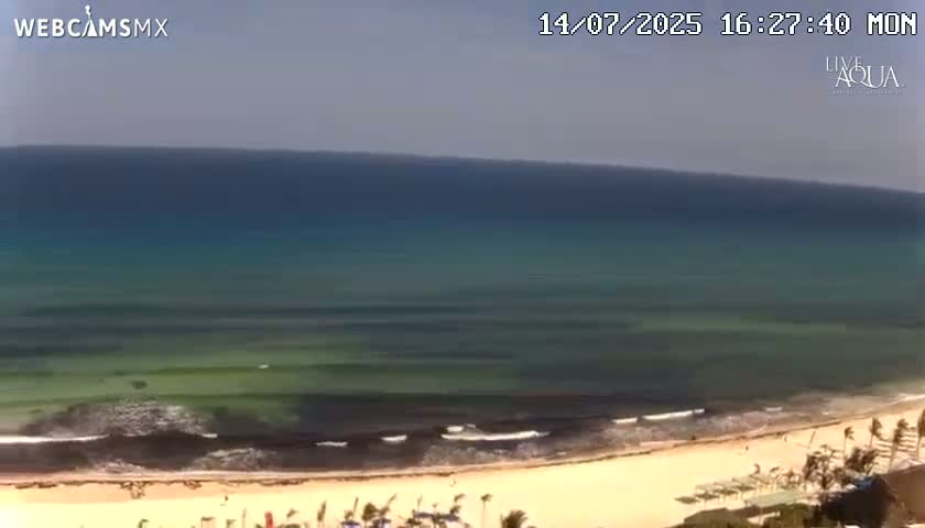 (Cancun) Cancún Playa Marlin Beach & Hotel Pools Live Cam - Benito Juarez, Quintana Roo, Mexico