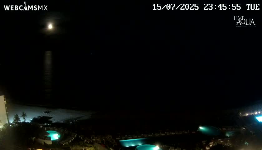 (Cancun) Cancún Playa Marlin Beach & Hotel Pools Live Cam - Benito Juarez, Quintana Roo, Mexico