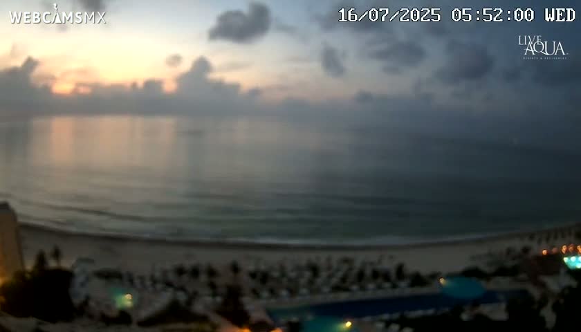 (Cancun) Cancún Playa Marlin Beach & Hotel Pools Live Cam - Benito Juarez, Quintana Roo, Mexico