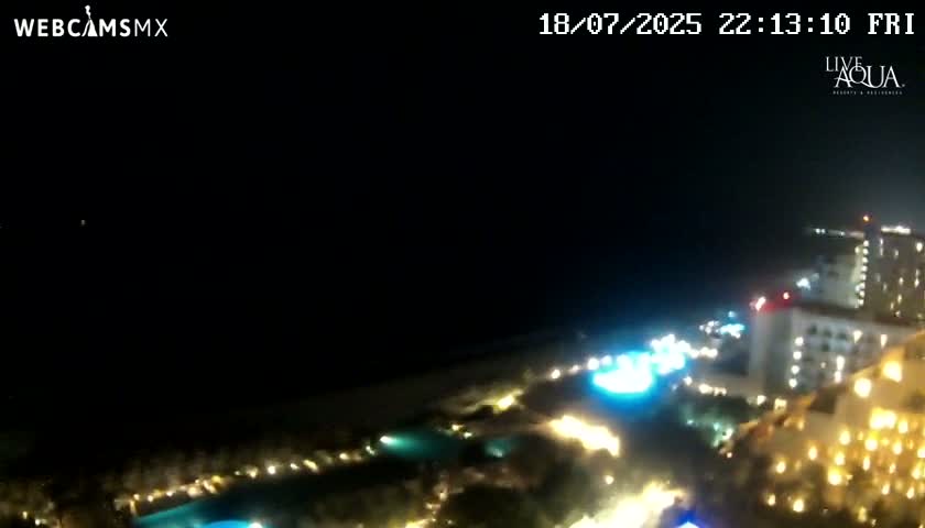 (Cancun) Cancún Playa Marlin Beach & Hotel Pools Live Cam - Benito Juarez, Quintana Roo, Mexico