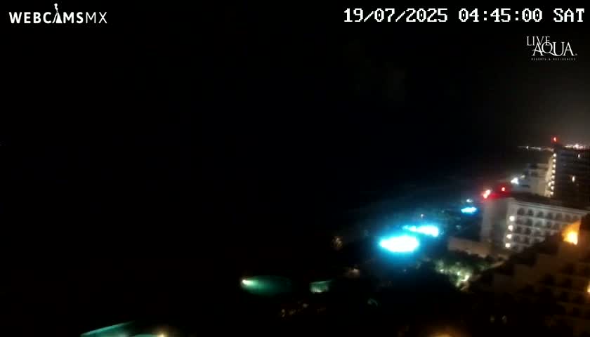 (Cancun) Cancún Playa Marlin Beach & Hotel Pools Live Cam - Benito Juarez, Quintana Roo, Mexico