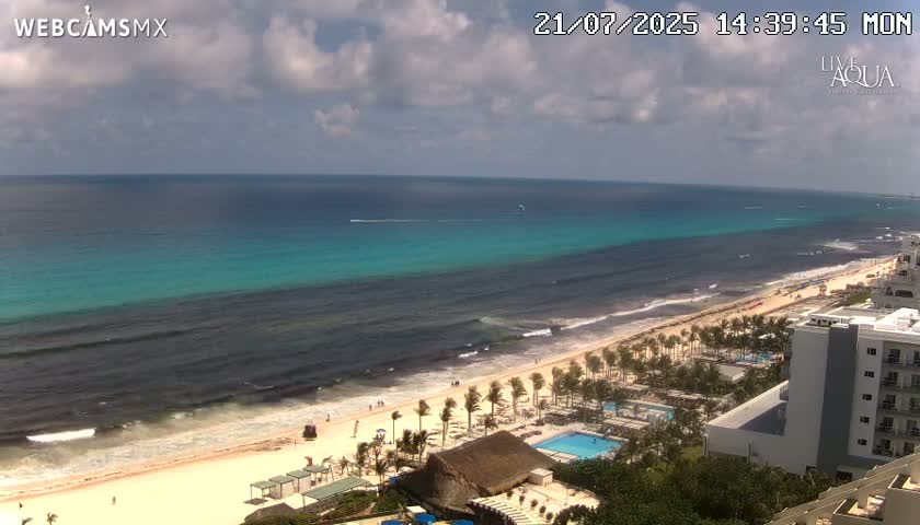 (Cancun) Cancún Playa Marlin Beach & Hotel Pools Live Cam - Benito Juarez, Quintana Roo, Mexico