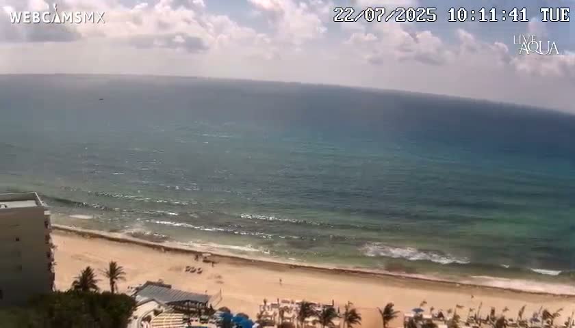 (Cancun) Cancún Playa Marlin Beach & Hotel Pools Live Cam - Benito Juarez, Quintana Roo, Mexico