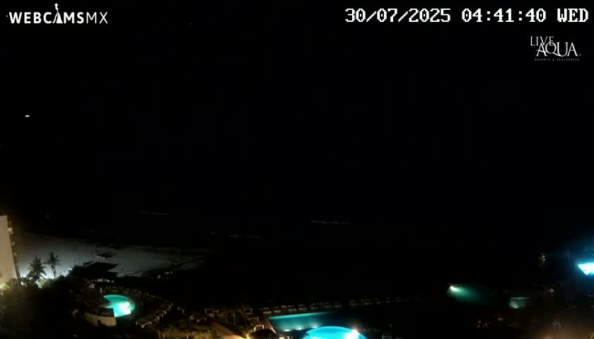 (Cancun) Cancún Playa Marlin Beach & Hotel Pools Live Cam - Benito Juarez, Quintana Roo, Mexico