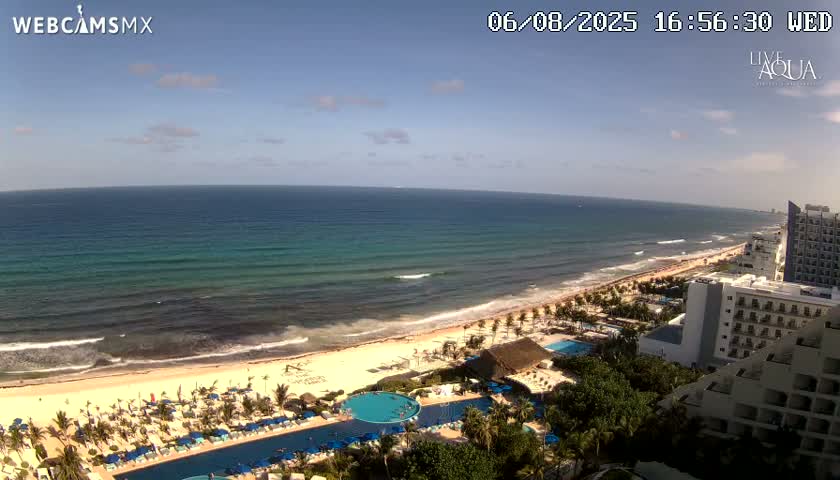 (Cancun) Cancún Playa Marlin Beach & Hotel Pools Live Cam - Benito Juarez, Quintana Roo, Mexico