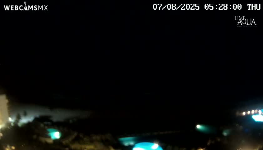 (Cancun) Cancún Playa Marlin Beach & Hotel Pools Live Cam - Benito Juarez, Quintana Roo, Mexico