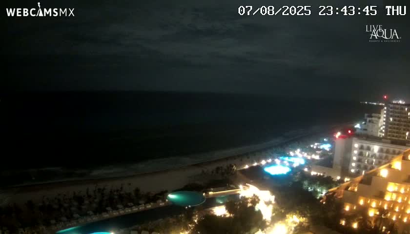 (Cancun) Cancún Playa Marlin Beach & Hotel Pools Live Cam - Benito Juarez, Quintana Roo, Mexico