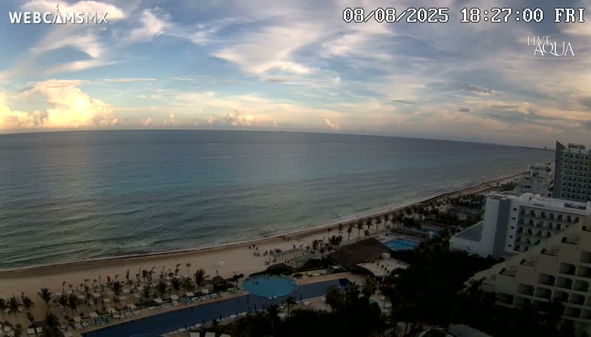 (Cancun) Cancún Playa Marlin Beach & Hotel Pools Live Cam - Benito Juarez, Quintana Roo, Mexico