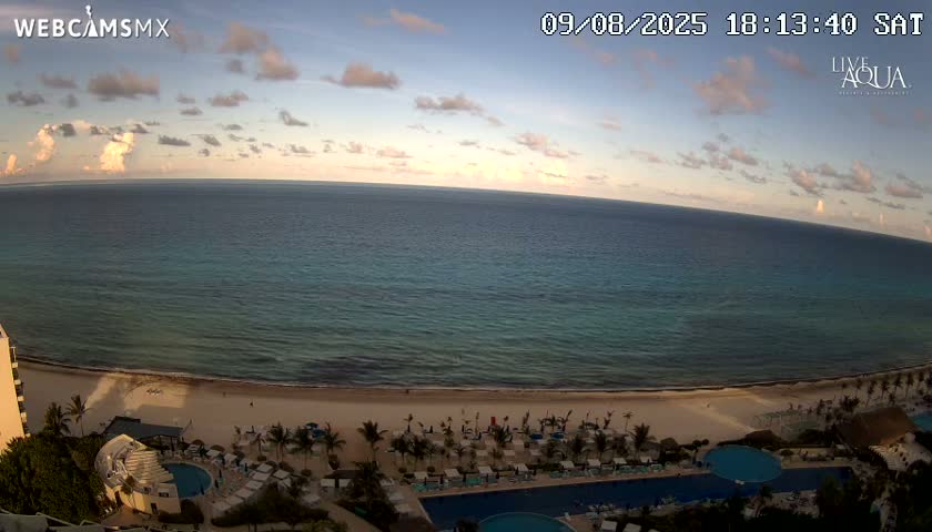 (Cancun) Cancún Playa Marlin Beach & Hotel Pools Live Cam - Benito Juarez, Quintana Roo, Mexico